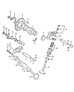 DR400 Распределительный вал-клапаны