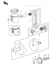 KDX400 Crankshaft / piston
