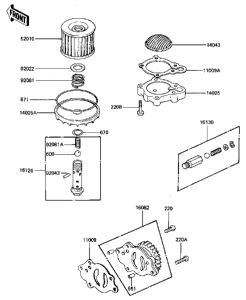 KZ440 Насос масляный  / фильтр масляный