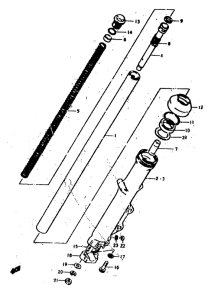 GS400 Вилка передней оси