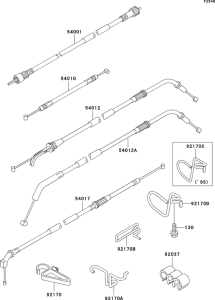 ZX1100 Тросы управления
