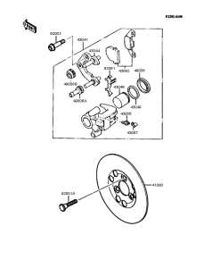KMX80 Передний тормоз