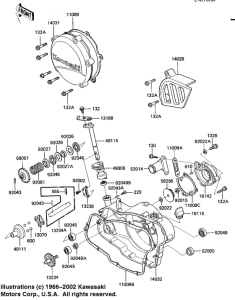 KX125 Engine covers / water pump