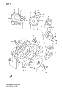 DR650 Crankcase cover ass`y  (v