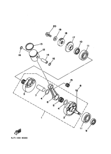 TZ125 Коленчатый вал и поршни
