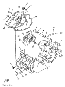 TZ250 Картер двигателя