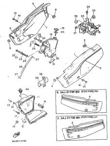 XT600Z Side cover  /  oil tank
