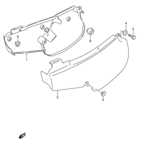RM80 Обтекатель задний