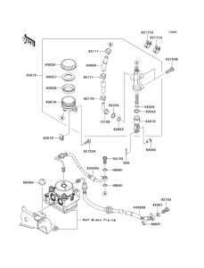 EX650 Задний торм цилиндр