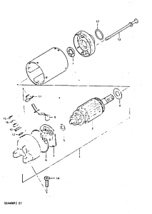 GSX400 Стартерный мотор