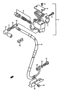 DR350 Передний тормозной цилиндр