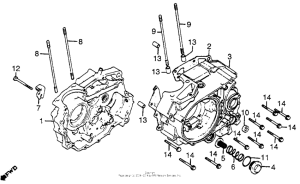 XR200R Картер двигателя