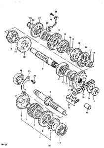 RM125 Трансмиссия