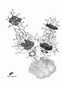 XV1900FDD Головка цилиндров