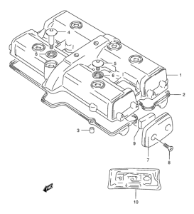 GSX400 Крышка головки цилиндров