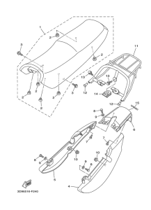 YBR125ED Сиденье