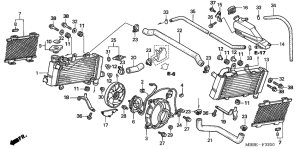 VTR1000F Радиатор