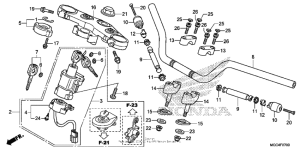 CB1100 (ABS) Handlebar + top bridge