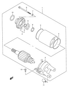 AN250 Стартерный мотор