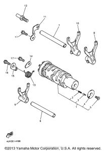 YZF600RJ Копирный вал