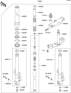 ZX400 Передняя вилка