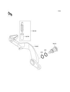 KX100 Педаль тормоза