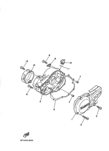 TDR50 Crankcase cover ass`y  (v