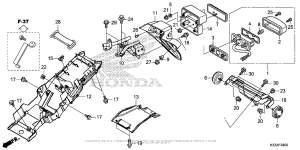 CB300F Задний бампер