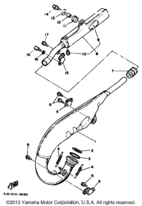 YZ125W Выхлопная система