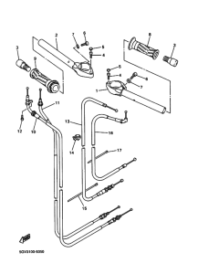 YZF-R6 Рулевой рычаг и кабель