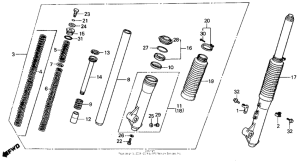 TR200 Передняя вилка