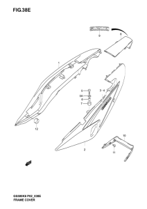 GS500 Обтекатель задний