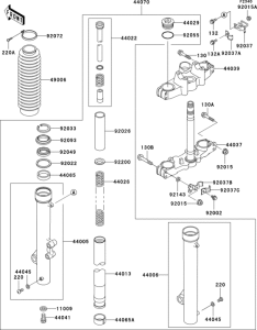 KL650 Передняя вилка