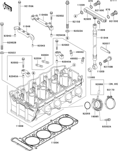 ZX1100 Головка цилиндров
