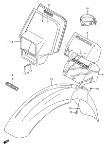 RMX250 Переднее крыло