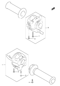 GZ250 Рулевой переключатель