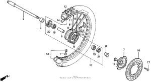 CR125R Front wheel 92-94