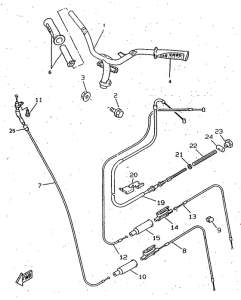 CW50RSX Steering handle. cable
