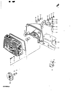 GS1000 Задний комбинированный сигнал