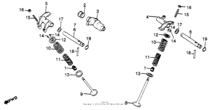 XL500S Распределительный вал и клапана