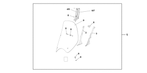 SH125D High windscreen