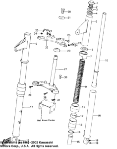 KE100 Вилка передней оси