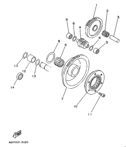 TT250R Муфта стартера