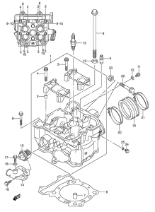 DR-Z400 Головка цилиндров