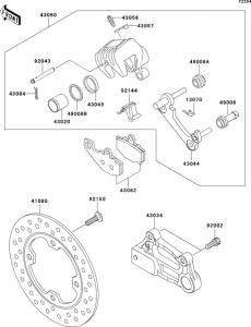 ZX600 Задний тормоз