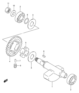 DR-Z250 Балансир кривошипа