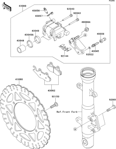 EX250 Передний тормоз