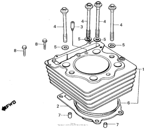 XL250R Цилиндры