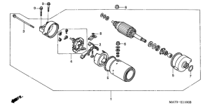 CBR1100XX Стартерный мотор