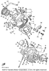 XV750FC Головка цилиндров